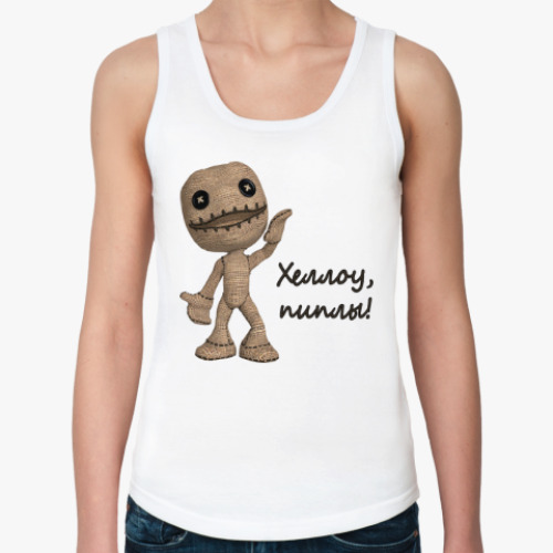 Женская майка с принтом Хеллоу пиплы!