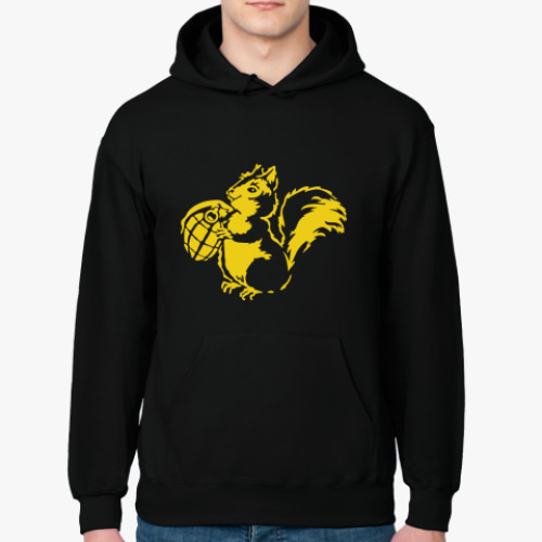 Толстовка худи с принтом Белка