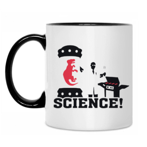 Кружка с принтом dinoMeat Science!