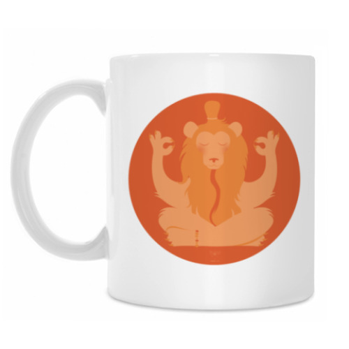 Кружка с принтом Animal Zen: L is for Lion