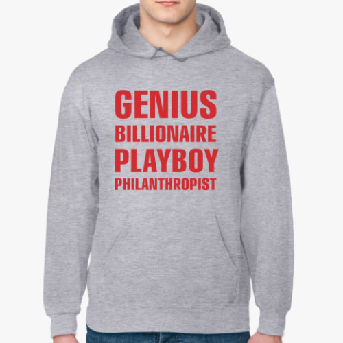 Толстовка худи с принтом GENIUS