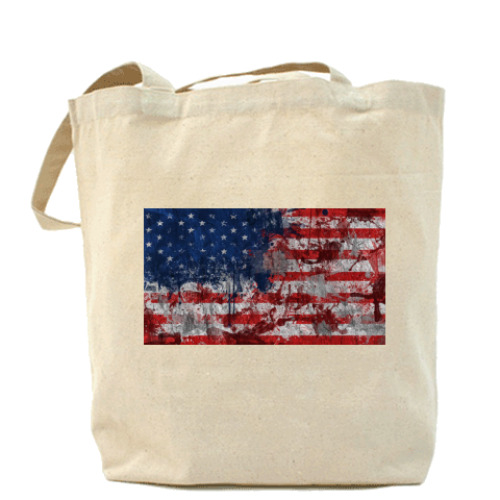 Сумка шоппер с принтом америка