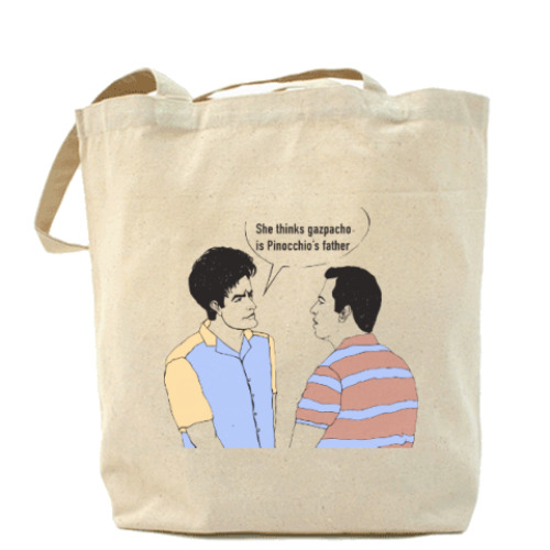 Сумка шоппер с принтом Два с половиной человека