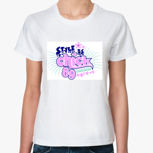 Классическая футболка с принтом Дизайн