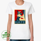 Женская футболка из органик-хлопка Hate