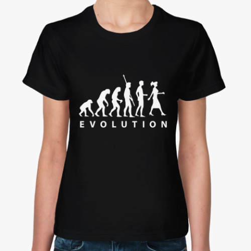 Женская футболка с принтом EVOLUTION