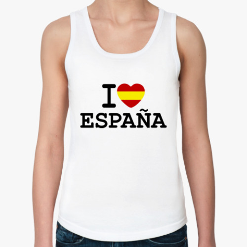 Женская майка с принтом I Love España
