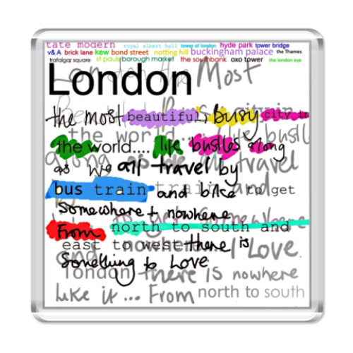 Магнит с принтом England