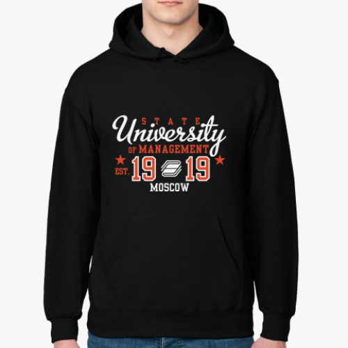 Толстовка худи с принтом ГУУ - SUM, Москва