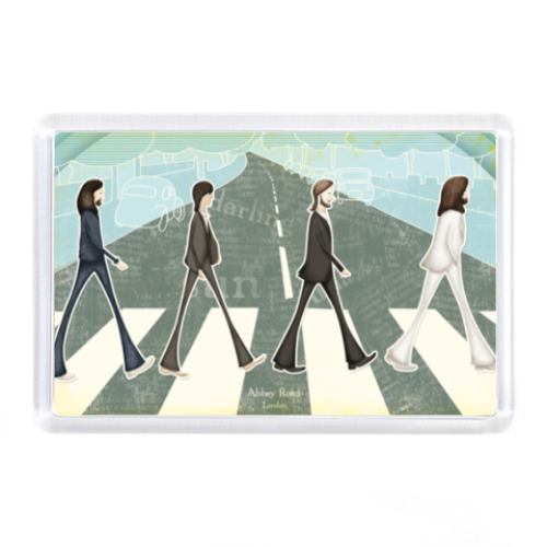 Магнит с принтом The Beatles