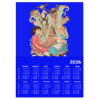 Календарь A2 2026, синий Wonderland Alice and Chihiro