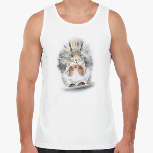 Майка с принтом Белочка!