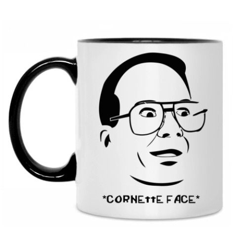 Кружка с принтом Cornette Face