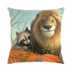 Подушка 35x35 см Лев и Енот