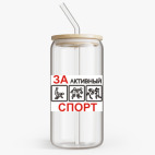 Банка с бамбуковой крышкой