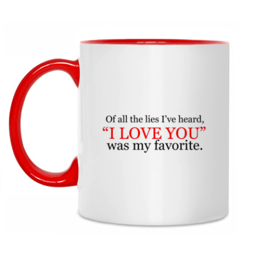 Кружка с принтом I love you