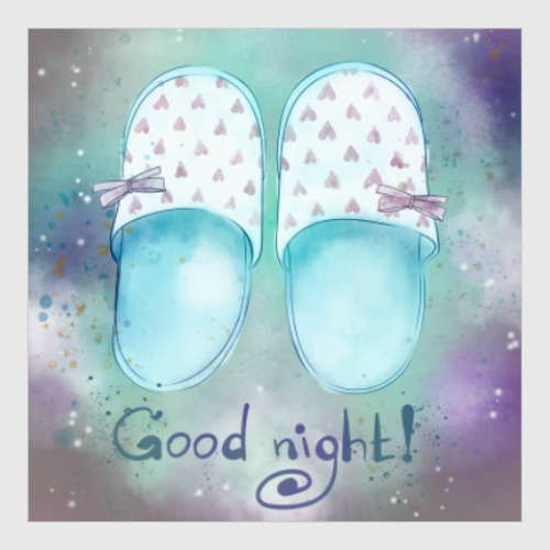 Постер с принтом Домашние тапочки