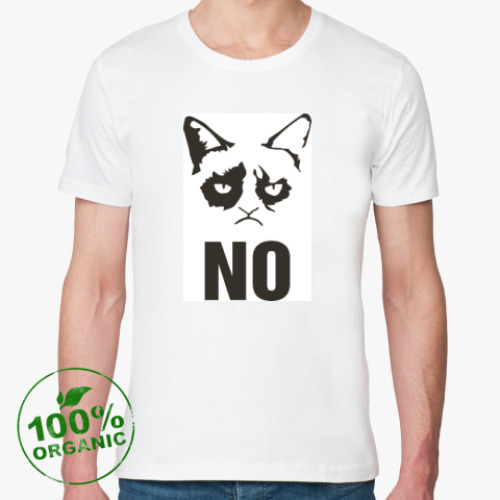 Футболка из органик-хлопка с принтом Grumpy Cat