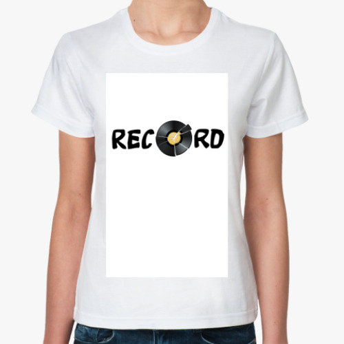Классическая футболка с принтом   Record