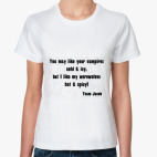 Классическая женская футболка I like my werewolves