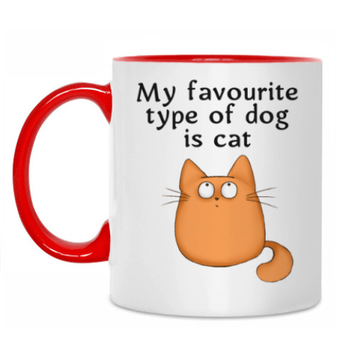 Кружка с принтом Обожатель кошек