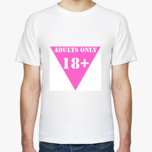 Футболка с принтом ADULTS ONLY  18+