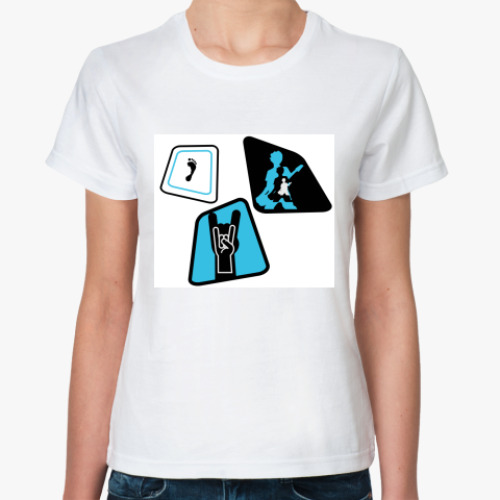 Классическая футболка с принтом  With Rock