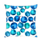 Подушка 35x35 см Шары новогодние акварель
