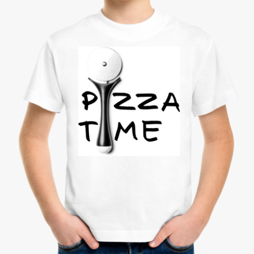 Детская футболка с принтом Pizza Time