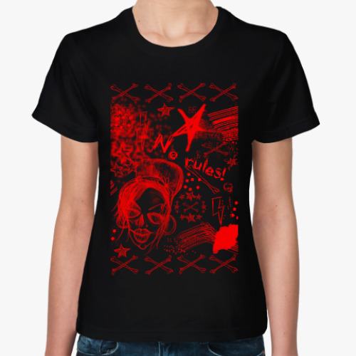 Женская футболка с принтом Be grunge! Гранж. Взрыв цвета.