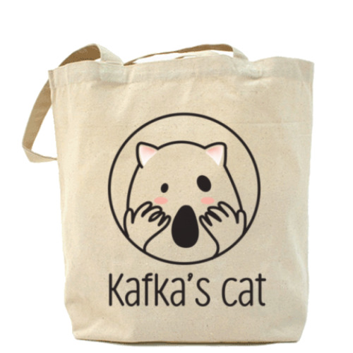 Сумка шоппер с принтом Kafka's cat