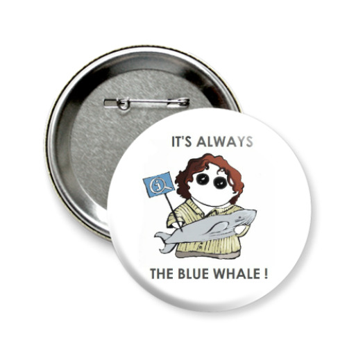 Значок 58мм с принтом Qi Alan Davies