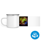 Кружка металлическая белая (круговая запечатка)