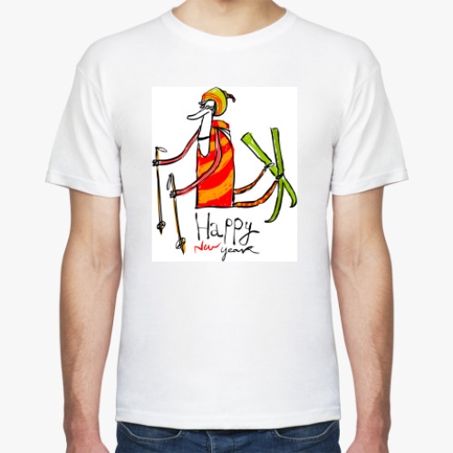 Футболка с принтом Новый год