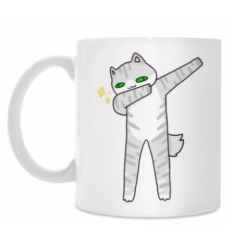 Кружка с принтом Дэб Котик