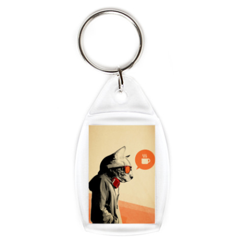 Брелок с принтом Кот с района