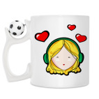 Кружка с футбольным мячиком