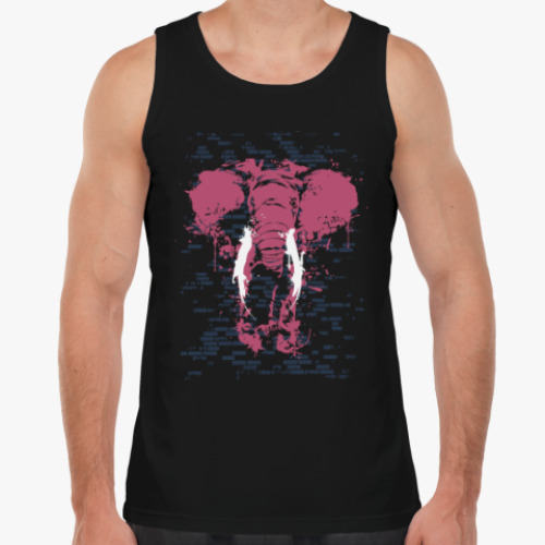 Майка с принтом Слон в стене