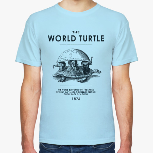Футболка с принтом  World Turtle