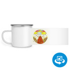 Кружка металлическая белая (круговая запечатка)