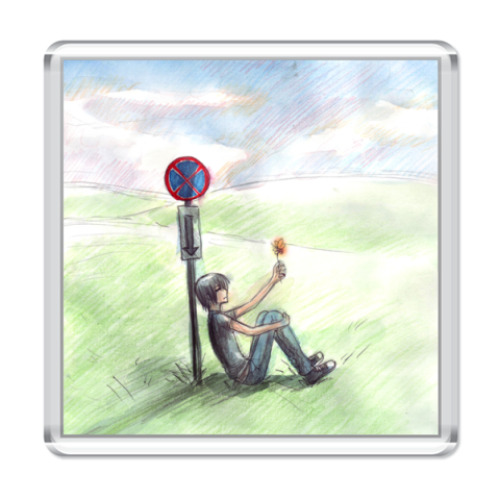 Магнит с принтом 'don't stop'