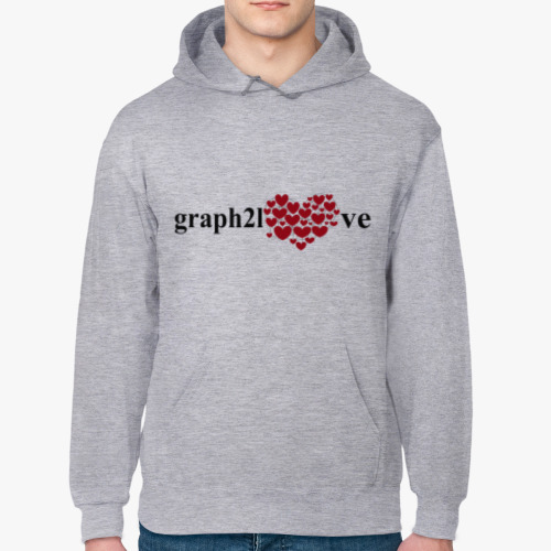 Толстовка худи с принтом graph2love