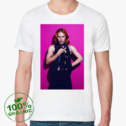 Футболка из органик-хлопка с принтом Из серии 'GlamRock'.