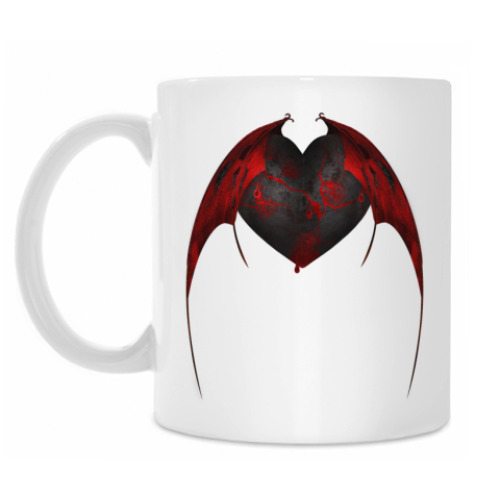 Кружка с принтом Дьявольское сердце