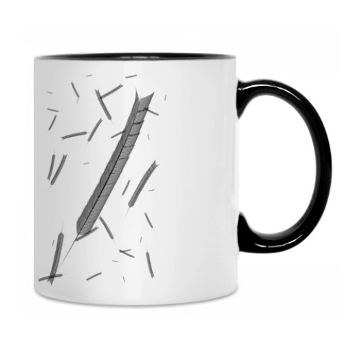 Кружка с принтом Перо