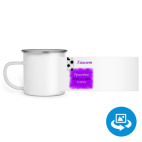 Кружка металлическая белая (круговая запечатка)