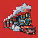 Старинный паровоз