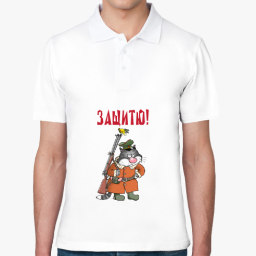 Рубашка поло с принтом Защитник