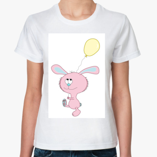 Классическая футболка с принтом   Rabbit