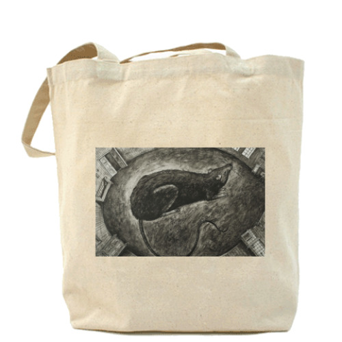 Сумка шоппер с принтом крыса